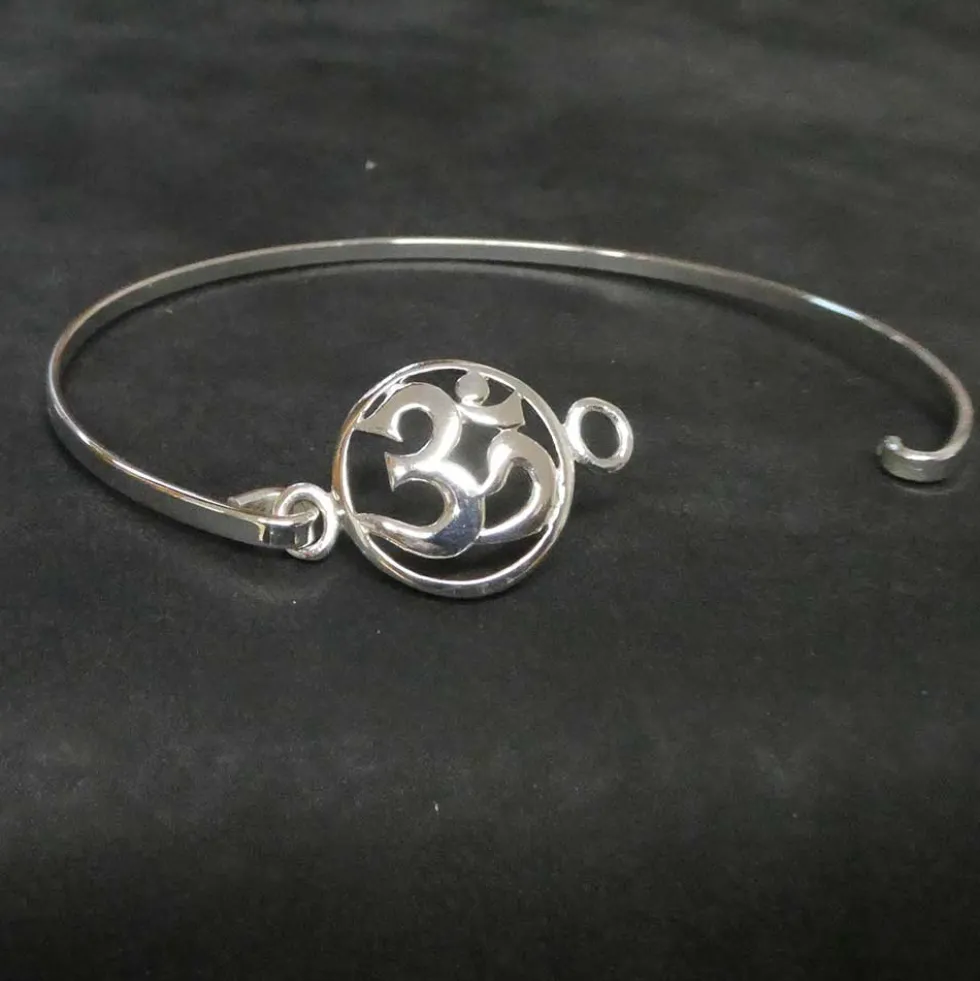 Om Armspange Damen Armschmuck 925 Silber Armreif