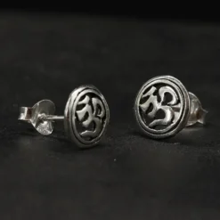 Om Ohrstecker Silber 925 Ohrschmuck Ohrringe