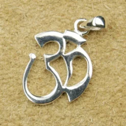Om Schmuck Anhänger Meditation 925 Silber Kettenanhänger