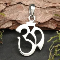 Om Schmuck Anhänger Meditation 925 Silber Kettenanhänger