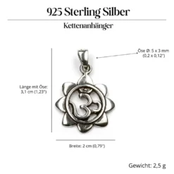 Om Schmuck Kettenanhänger 925 Silber