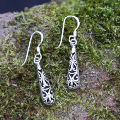 Ornament Silber Ohrschmuck Ohrhänger 925 Silber (Paar)