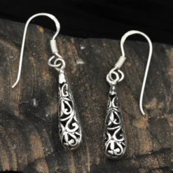 Ornament Silber Ohrschmuck Ohrhänger 925 Silber (Paar)