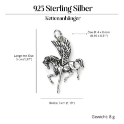 Pegasus Schmuck 925 Silber Kettenanhänger 925 Silber