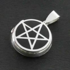 Pentagramm Anhänger Medaillon Schmuck Silber 925