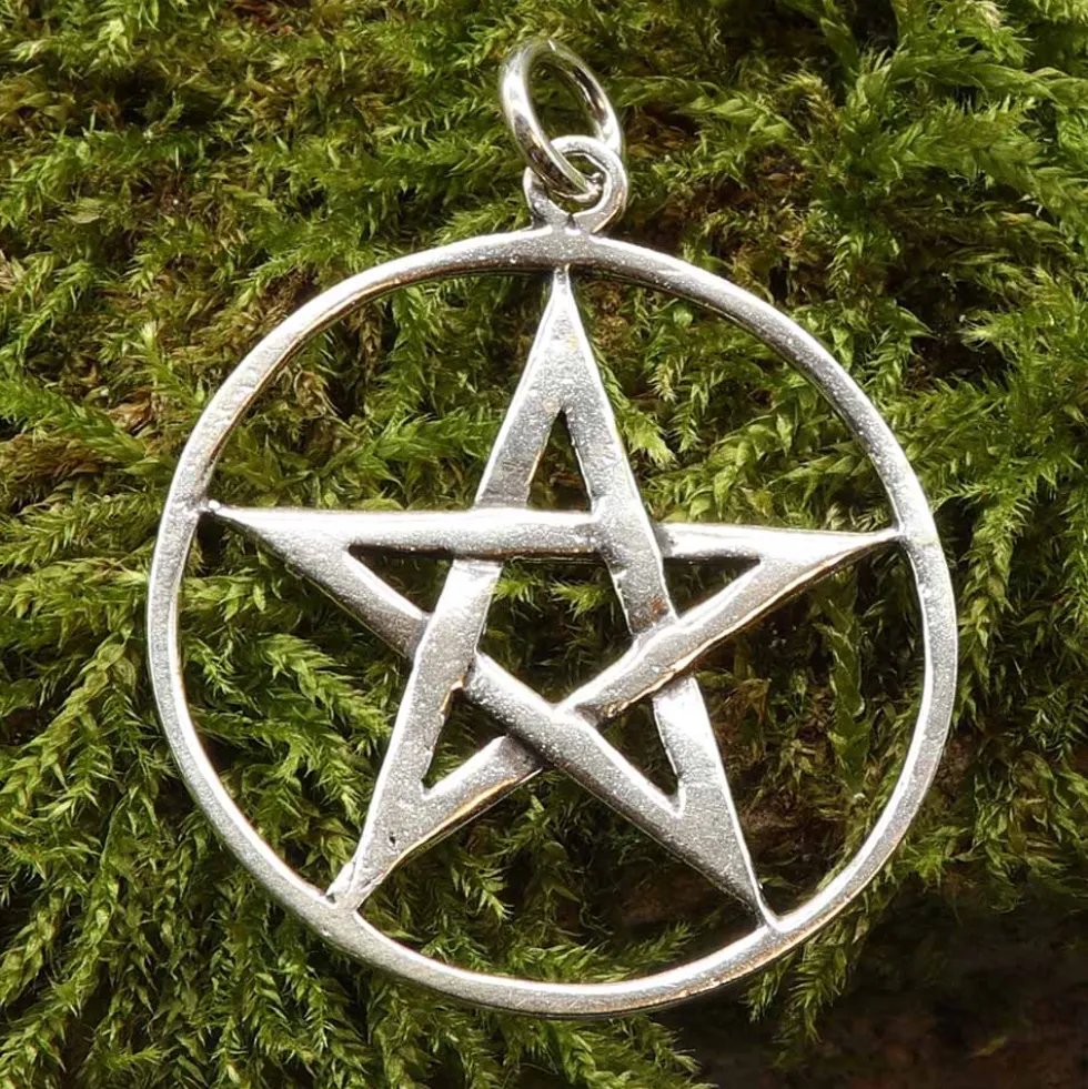 Pentagramm Anhänger Schmuck aus 925 Silber Hexenstern