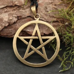 Pentagramm Anhänger Wicca Schmuck Bronze