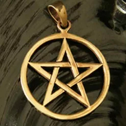 Pentagramm Anhänger Wicca Schmuck Bronze