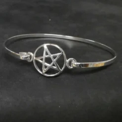 Pentagramm Armspange Damen Armschmuck 925 Silber Armreif