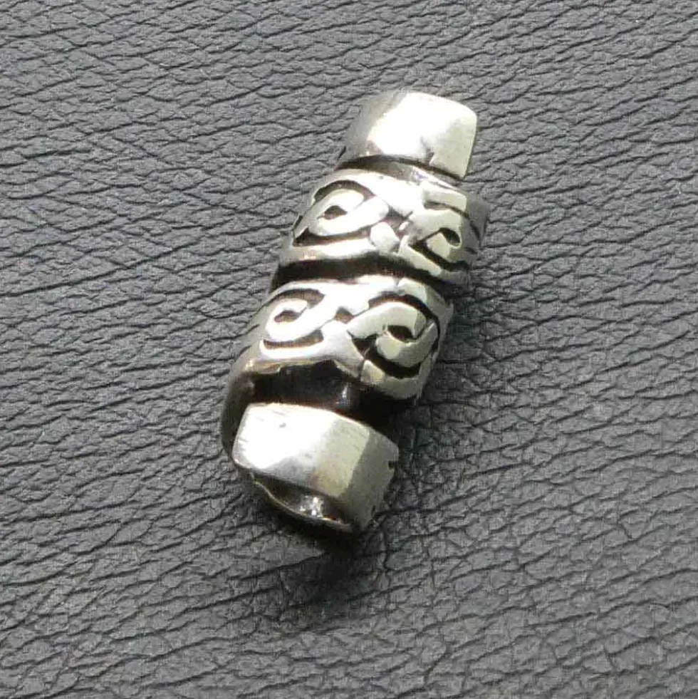 Pentagramm Bartschmuck Silber 925 Bartperle Großlochperle