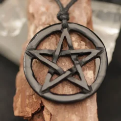 Pentagramm Hornschmuck Anhänger Kette