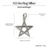 Pentagramm offen Kettenanhänger Silber Schmuck 925 Silber