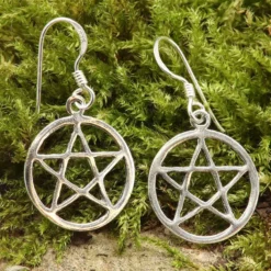 Pentagramm Ohrringe Keltischer Schmuck Ohrhänger 925 Silber Paar