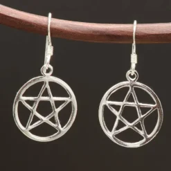 Pentagramm Ohrringe Keltischer Schmuck Ohrhänger 925 Silber Paar