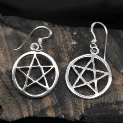 Pentagramm Ohrringe Keltischer Schmuck Ohrhänger 925 Silber Paar