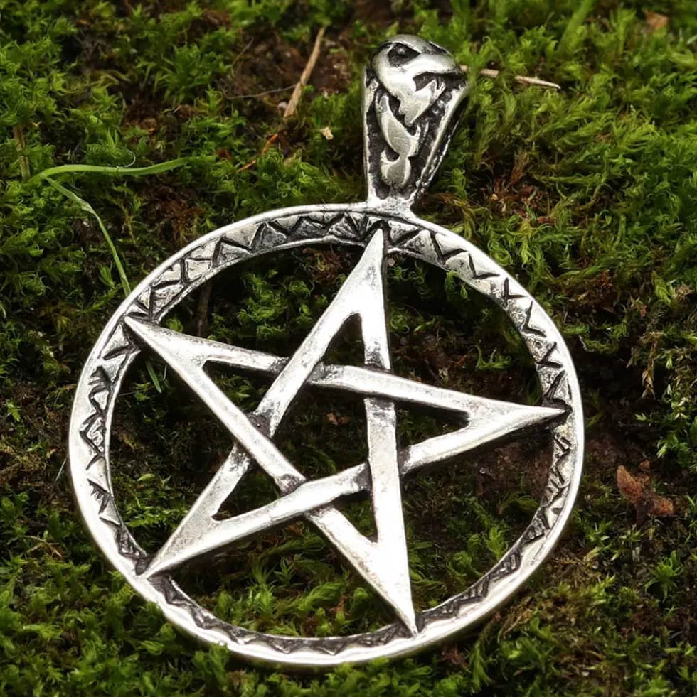 Pentagramm Schmuck Anhänger aus 925 Silber