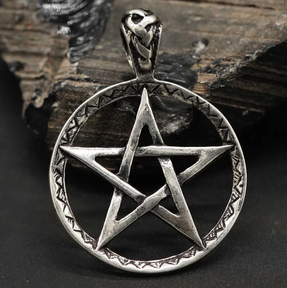 Pentagramm Schmuck Anhänger aus 925 Silber
