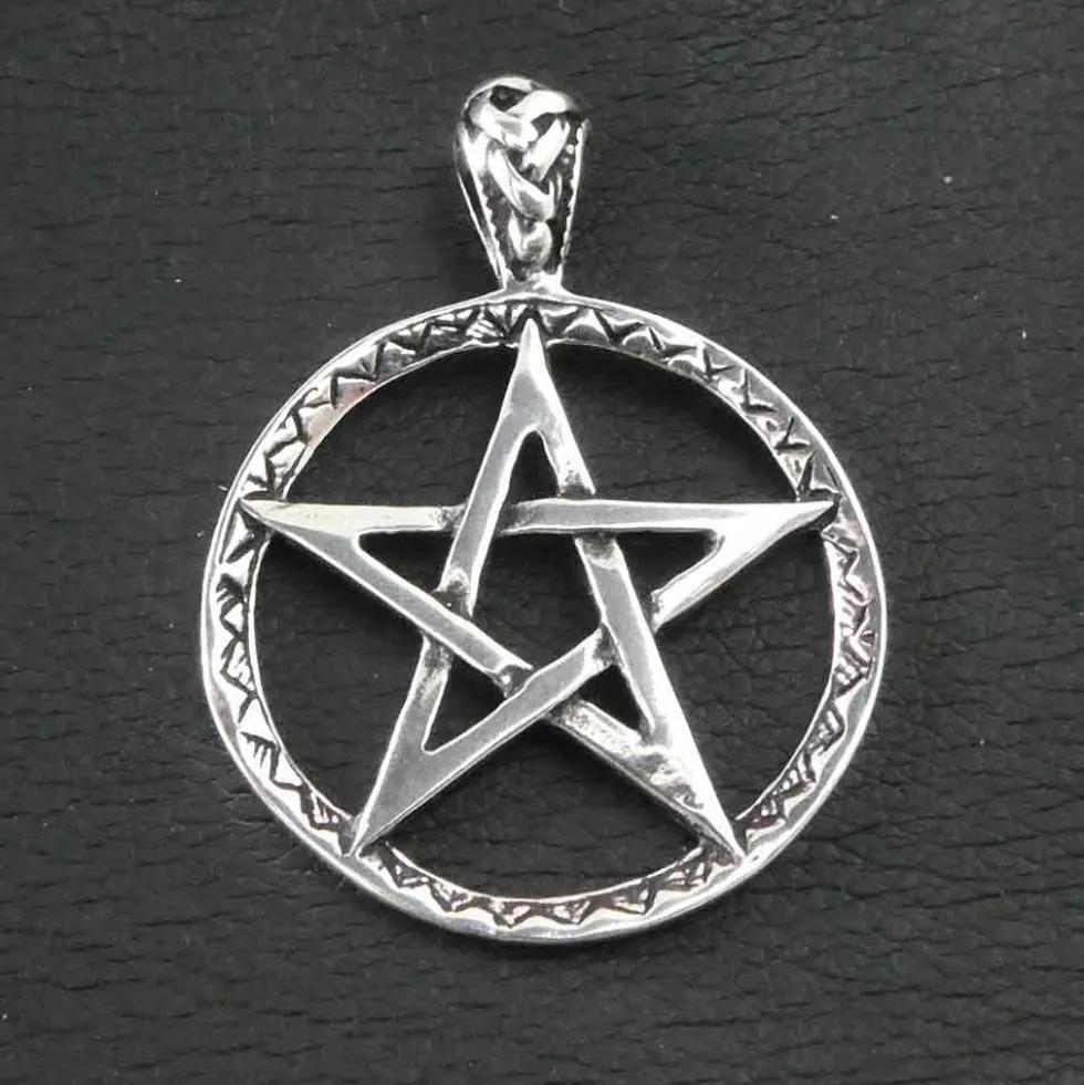 Pentagramm Schmuck Anhänger aus 925 Silber