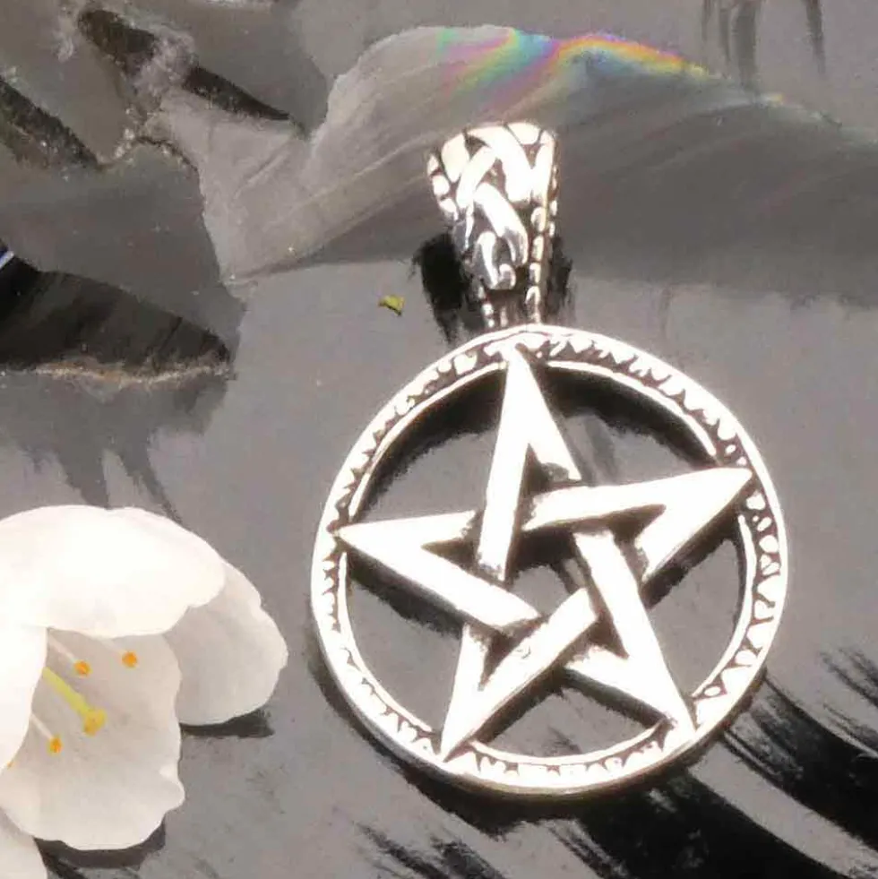 Pentagramm Schmuck Anhänger 925 Silber