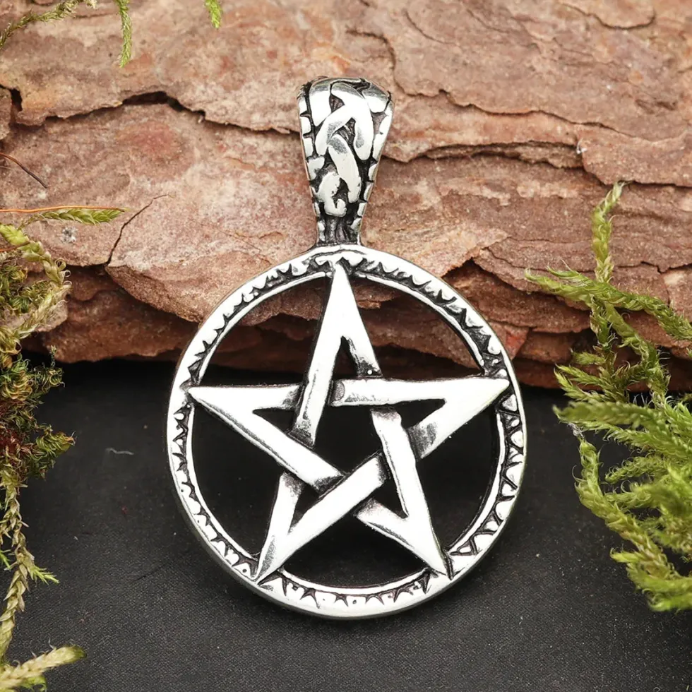 Pentagramm Schmuck Anhänger 925 Silber