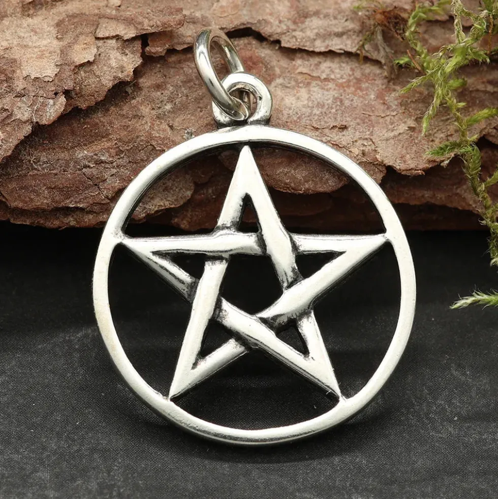 Pentagramm Schmuck Anhänger Silberschmuck Drudenfuß 925 Silber