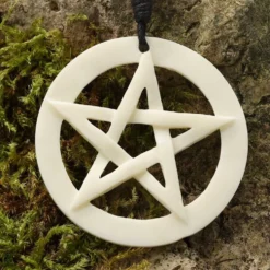 Pentagramm Schmuck aus Knochen Kette