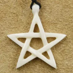 Pentagramm Schmuck aus Knochen Schmuck Kette