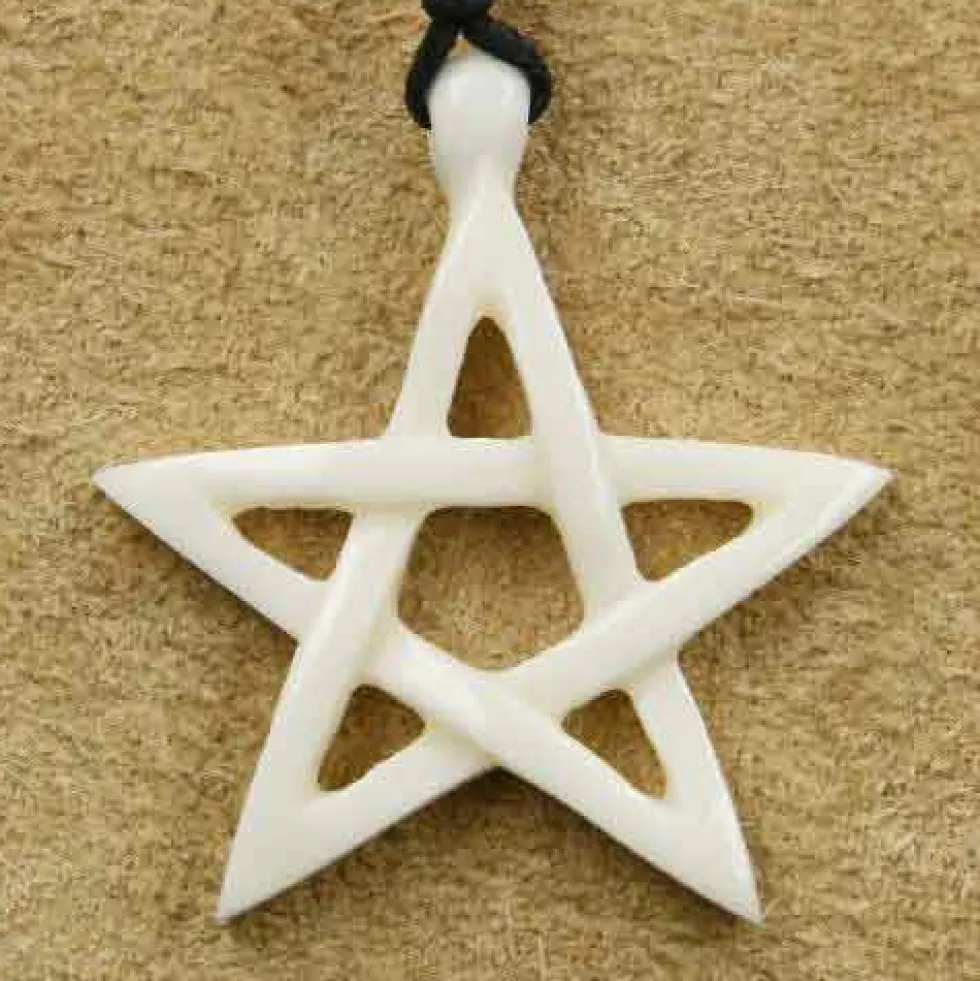 Pentagramm Schmuck aus Knochen Schmuck Kette