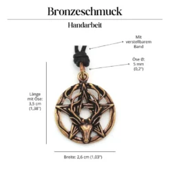 Pentagramm Schmuck Bronze Anhänger