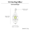 Peridot Edelstein keltischer 925 Silberschmuck Anhänger