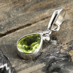 Peridot Steinschmuck Anhänger 925 Silber