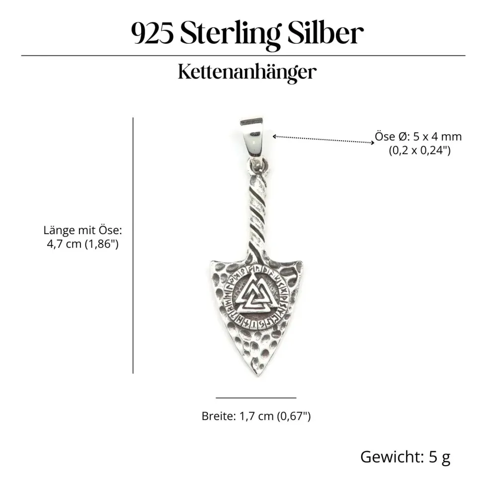 Pfeilspitze keltisch Schmuck Anhänger 925 Silber Kettenanhänger