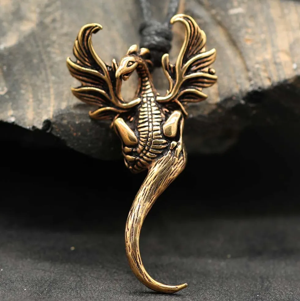 Phoenix Schmuck Bronze Anhänger