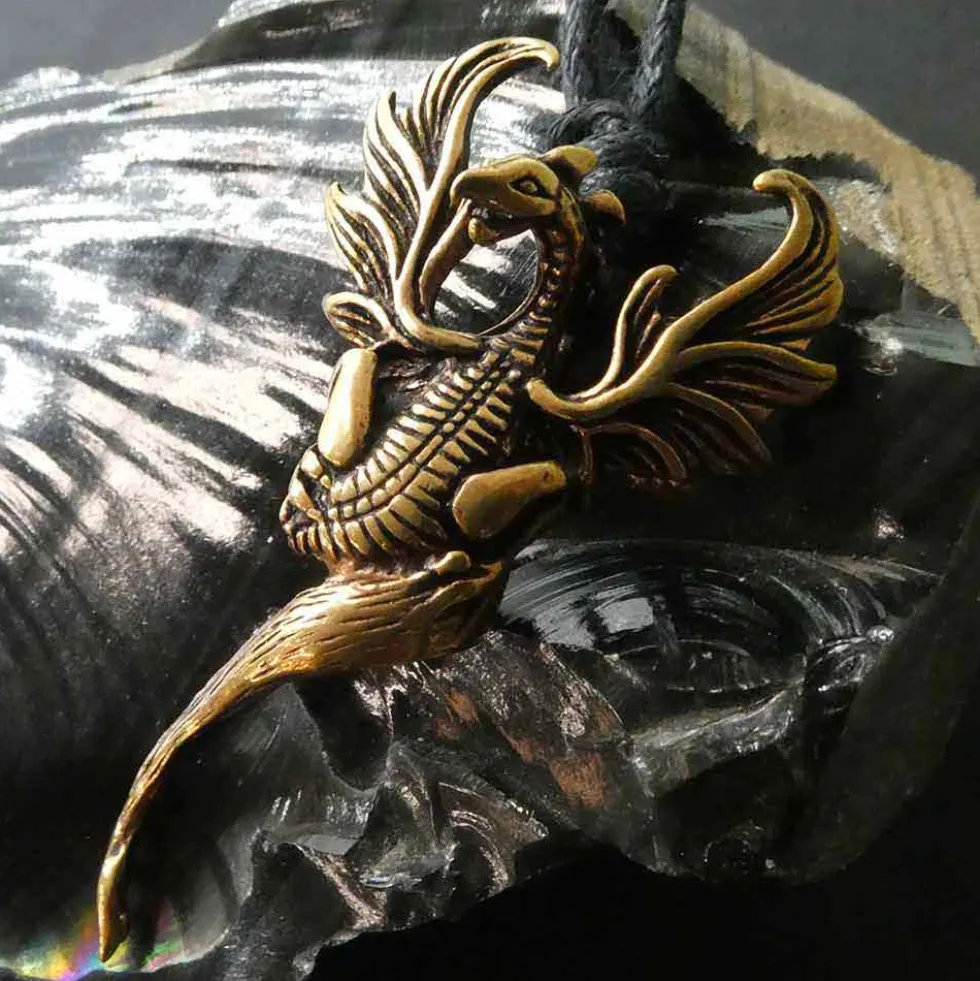 Phoenix Schmuck Bronze Anhänger