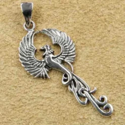 Phoenix Silber Anhänger Schmuck Kettenanhänger 925 Silber Drache