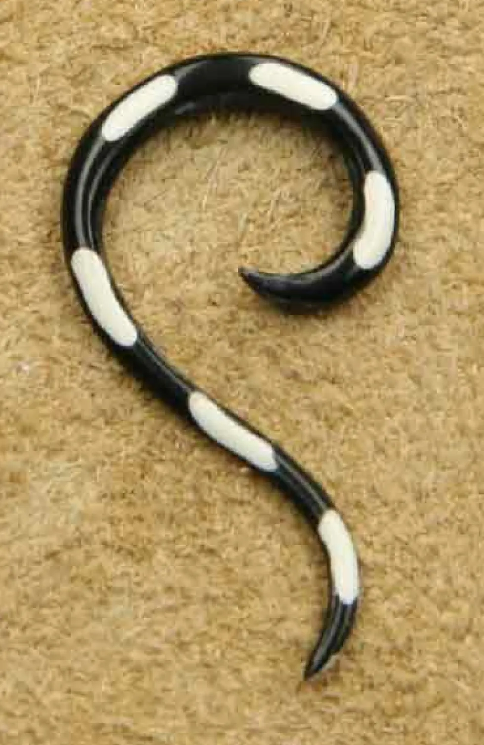 Piercing Haken weiß Horn 3mm Ohr Fleshtunnel