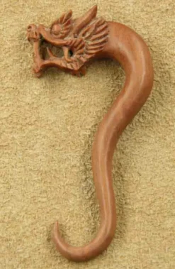 Piercing Ohr Holz Drache Ohrschmuck