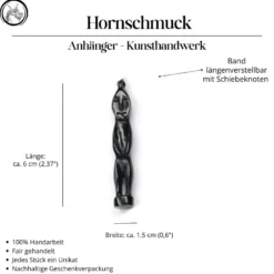 Primitiv Schmuck Hornschmuck Anhänger Kette