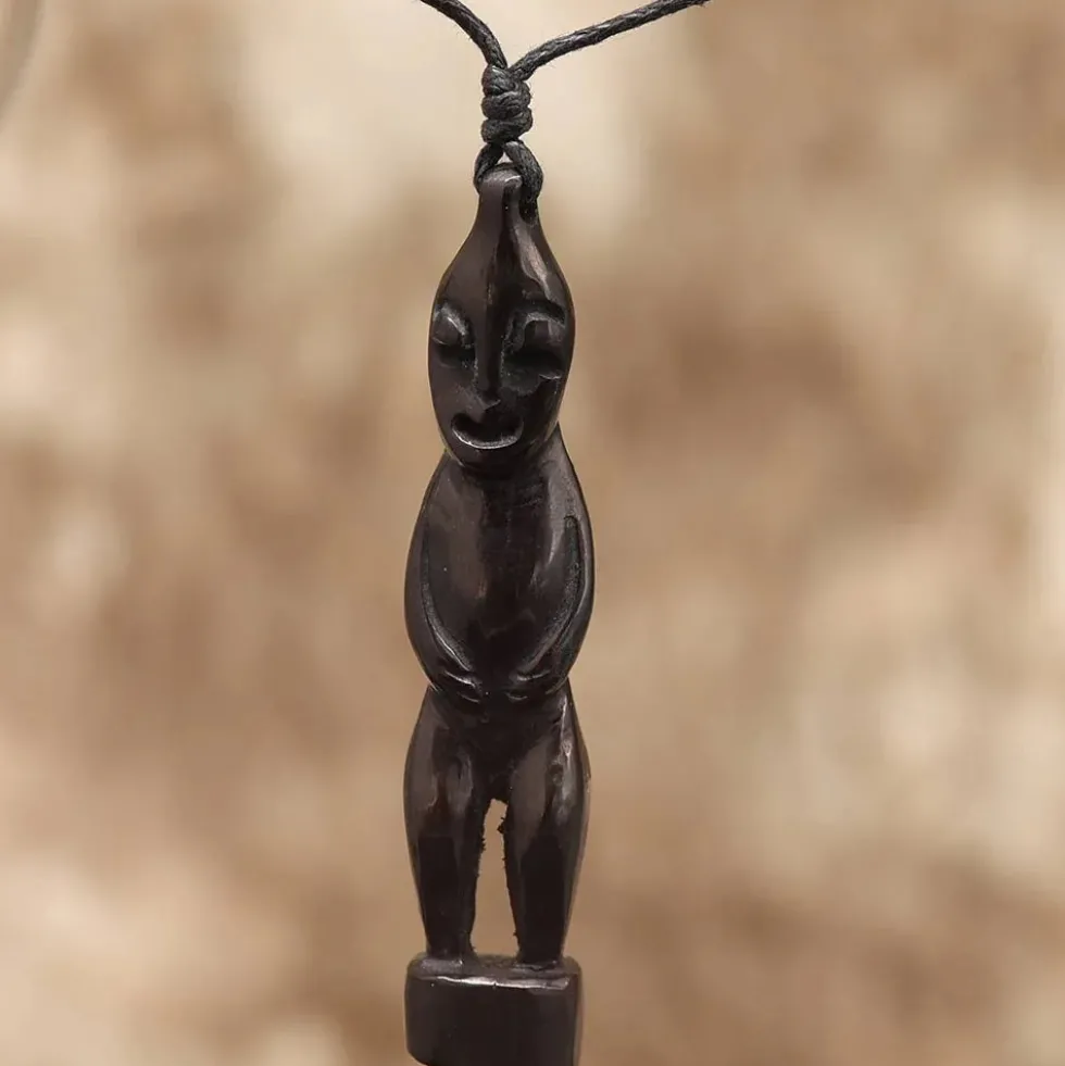 Primitiv Schmuck Hornschmuck Anhänger Kette