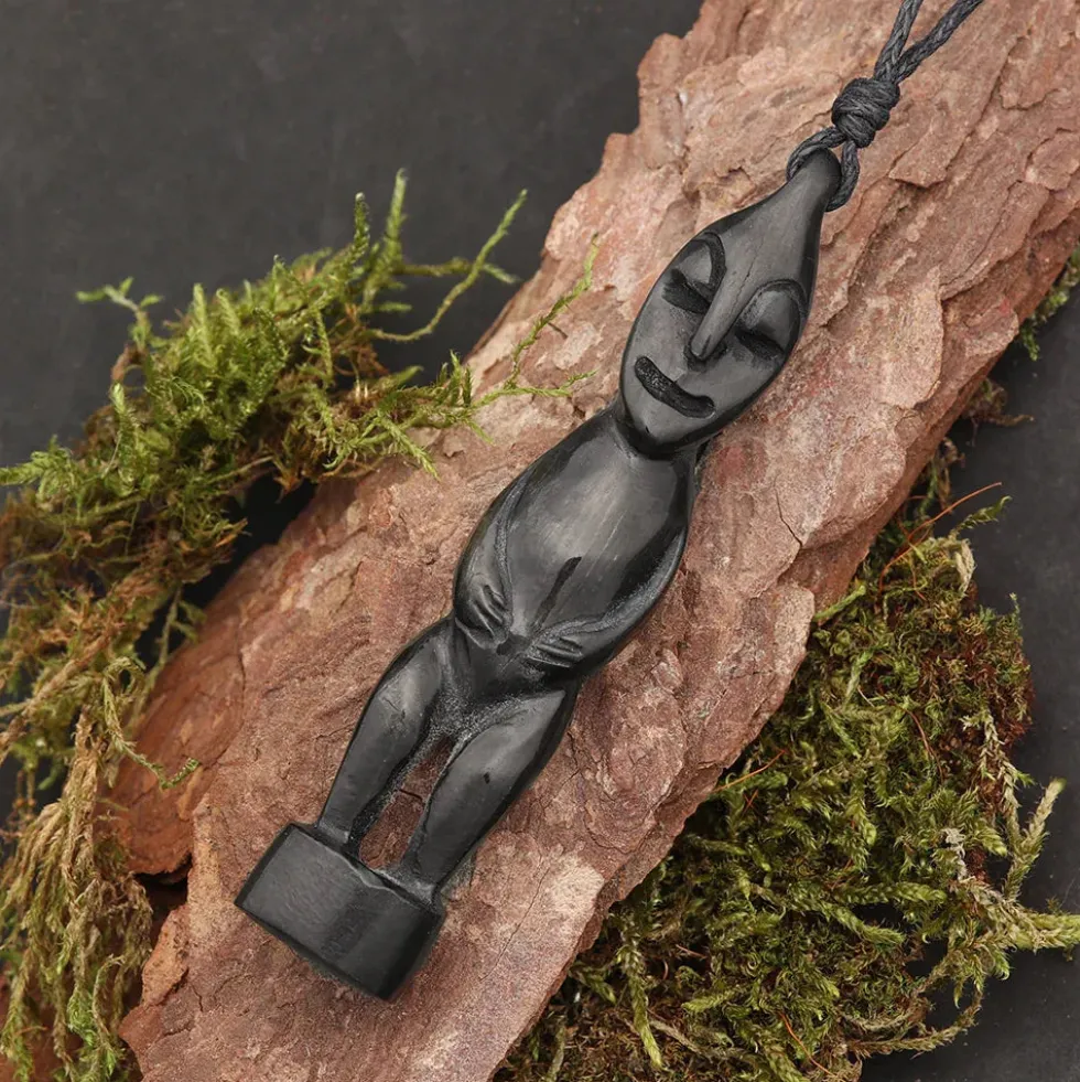 Primitiv Schmuck Hornschmuck Anhänger Kette