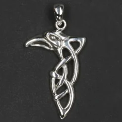 Rabe keltischer Knoten Schmuck 925 Silberschmuck Anhänger