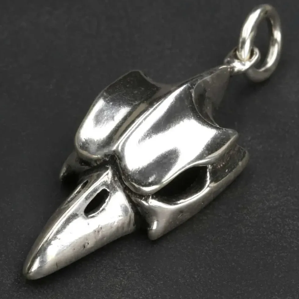 Rabenschädel Silberschmuck Anhänger Gothic 925 Silber