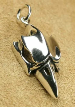 Rabenschädel Silberschmuck Anhänger Gothic 925 Silber