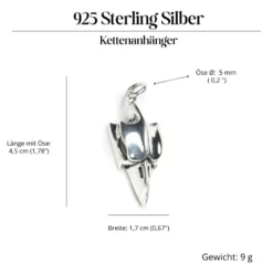 Rabenschädel Silberschmuck Anhänger Gothic 925 Silber