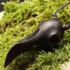 Raben Skull Schädel Holz Schmuck Anhänger