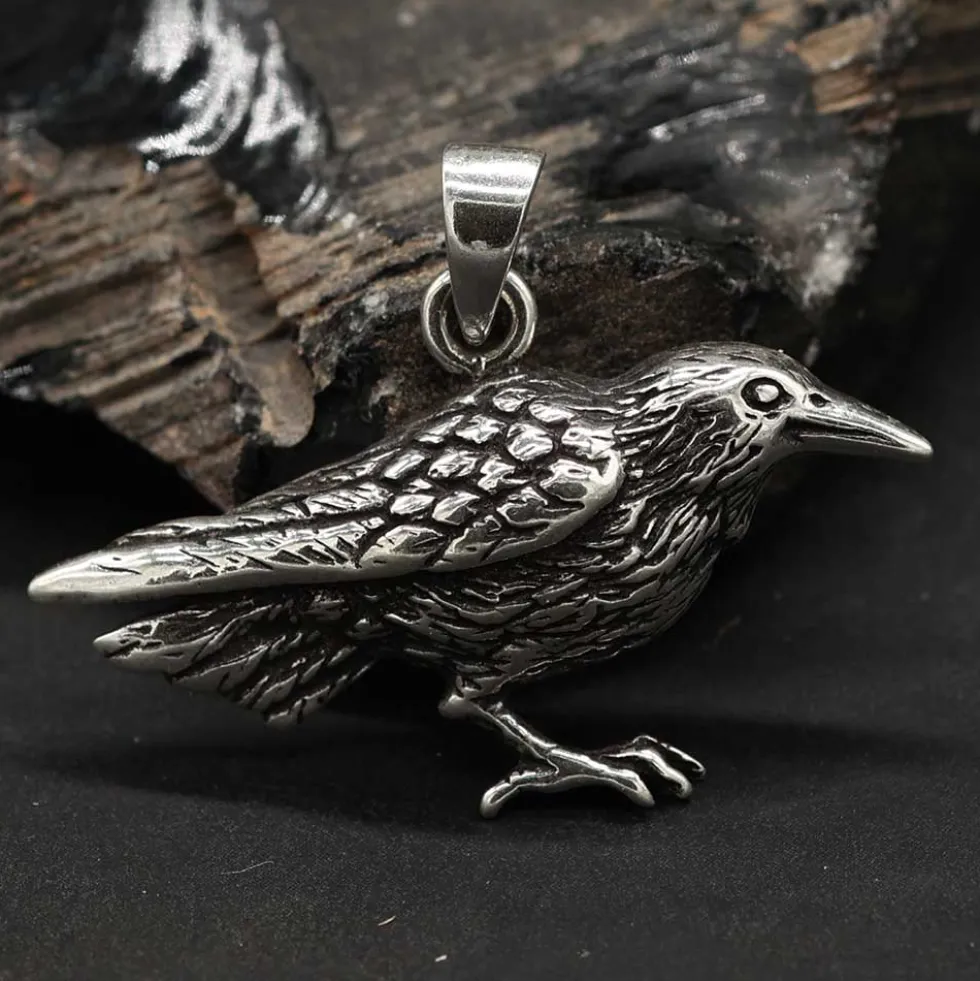 Rabe Schmuck Anhänger aus Silber 925