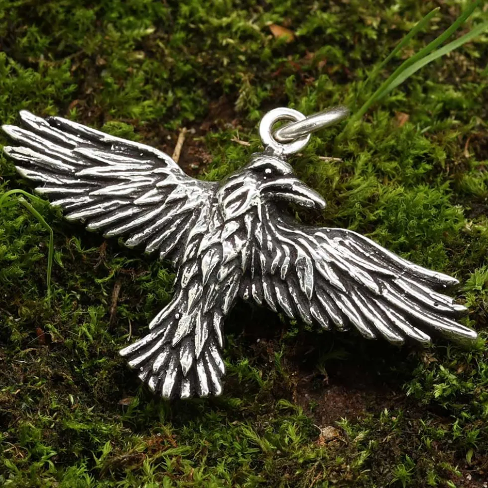 Rabe Silber Schmuck Anhänger 925 Silber