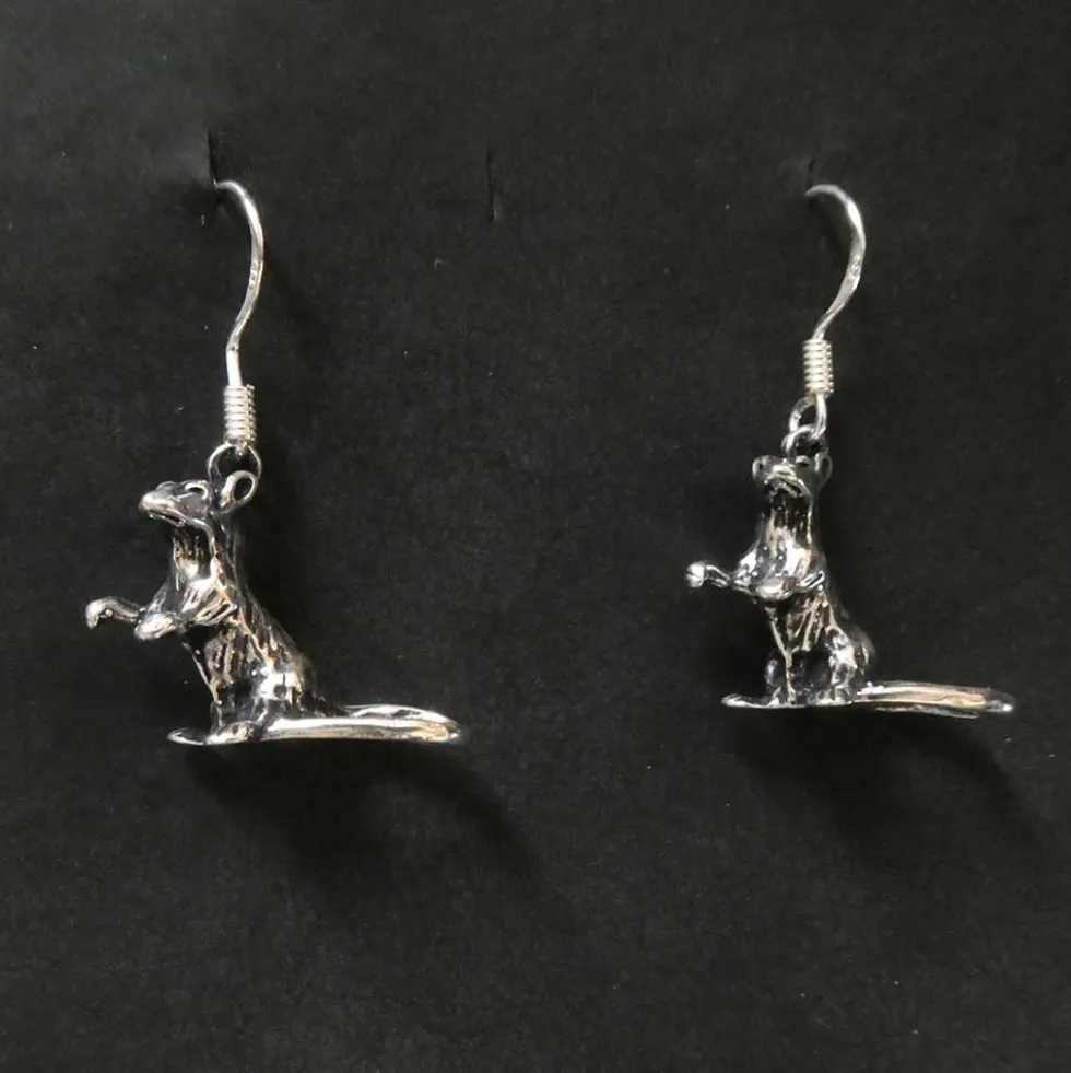 Ratte Ohrringe Schmuck Ohrhänger 925 Silber Paar