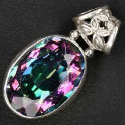 Regenbogen Magic Quarz edler Anhänger Steinschmuck magic colour