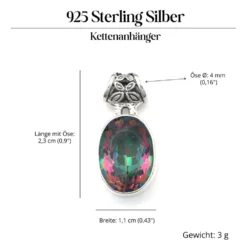 Regenbogen Magic Quarz edler Anhänger Steinschmuck magic colour